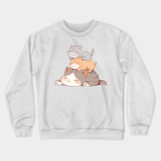 3 British Shorthair Cats Sleeping Crewneck Sweatshirt